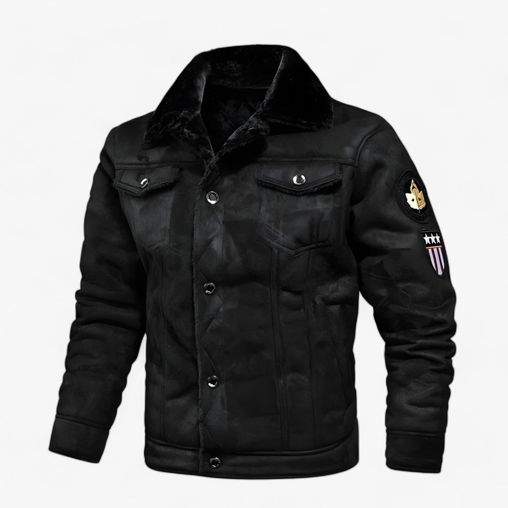 Timeless Faux Leather Jacket with Soft Warm Lining for Men