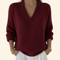 V-Neck Jumper with Soft Relaxed Fit