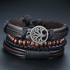 Pulsera ajustable del Árbol de la Vida para hombre