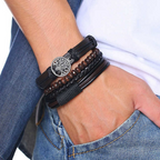Pulsera ajustable del Árbol de la Vida para hombre