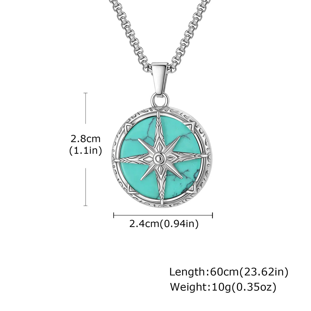 Blue-Green Stone Pendant Necklace Set for Layering