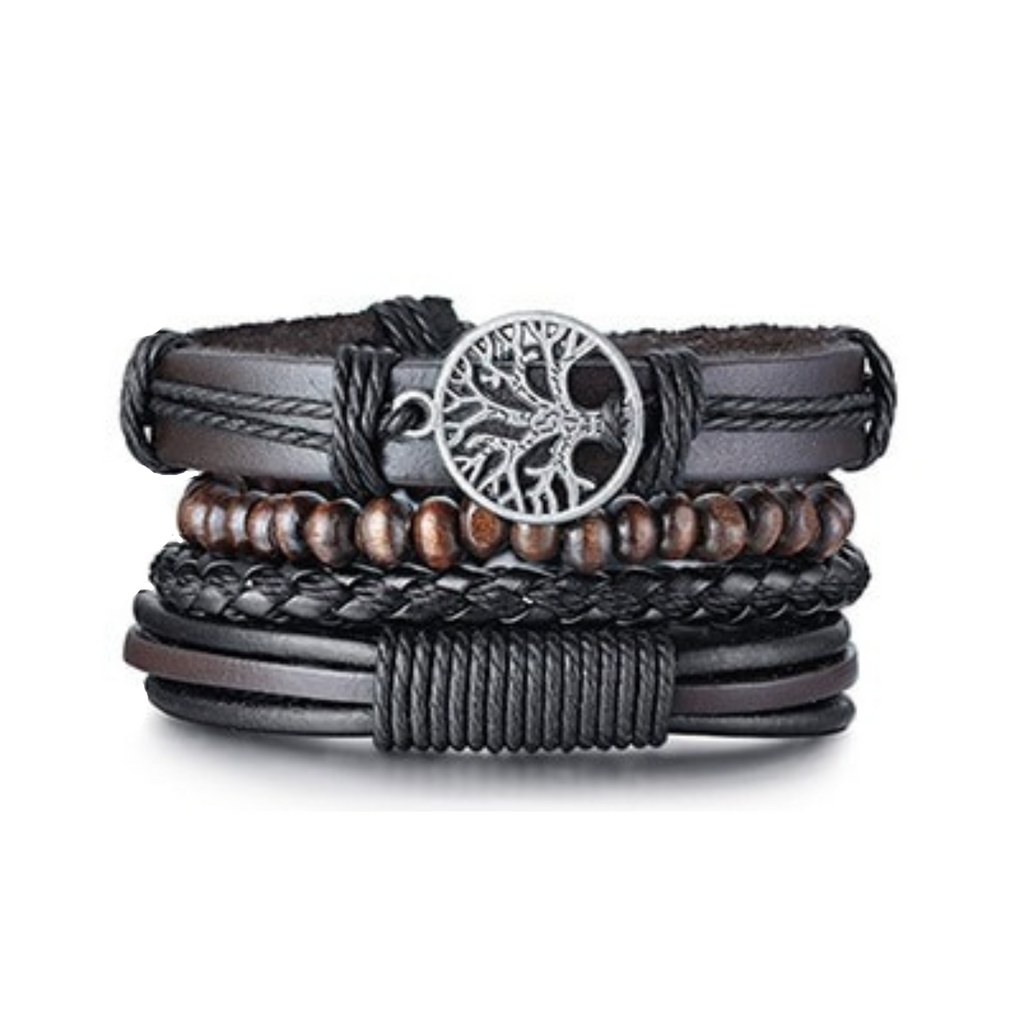 Pulsera ajustable del Árbol de la Vida para hombre