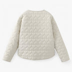 Quilted Round-Neck Jacket for Fall and Winter