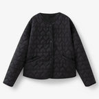 Quilted Round-Neck Jacket for Fall and Winter