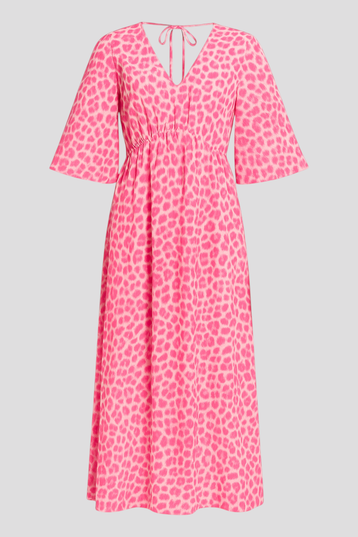 Colourful V-Neck Summer Dress with Vibrant Print
