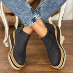 Minimalist Leather Look Boots with Cushioned Footbed