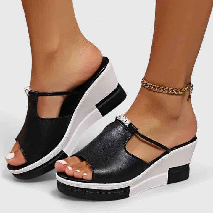 Sandalias de plataforma con plantilla acolchada y corte transpirable