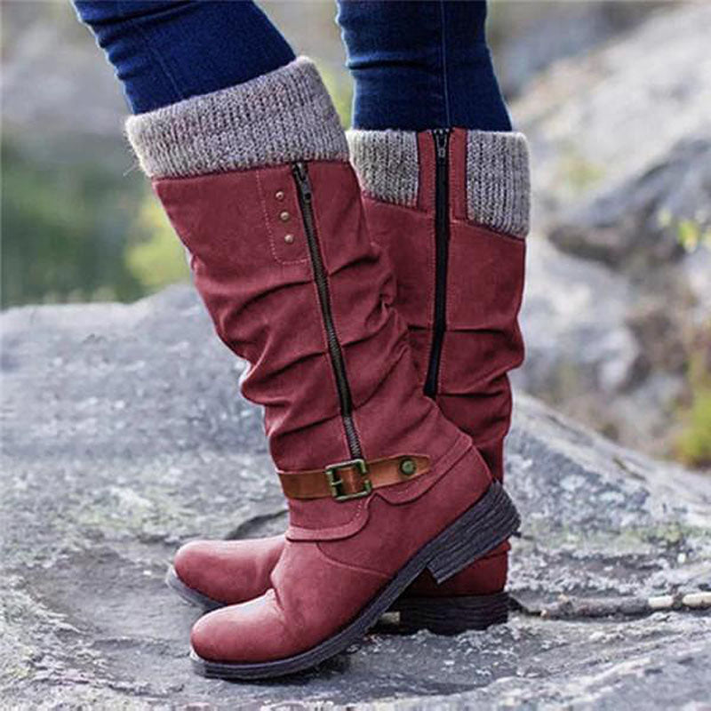 Botines de tacón ancho con suela antideslizante