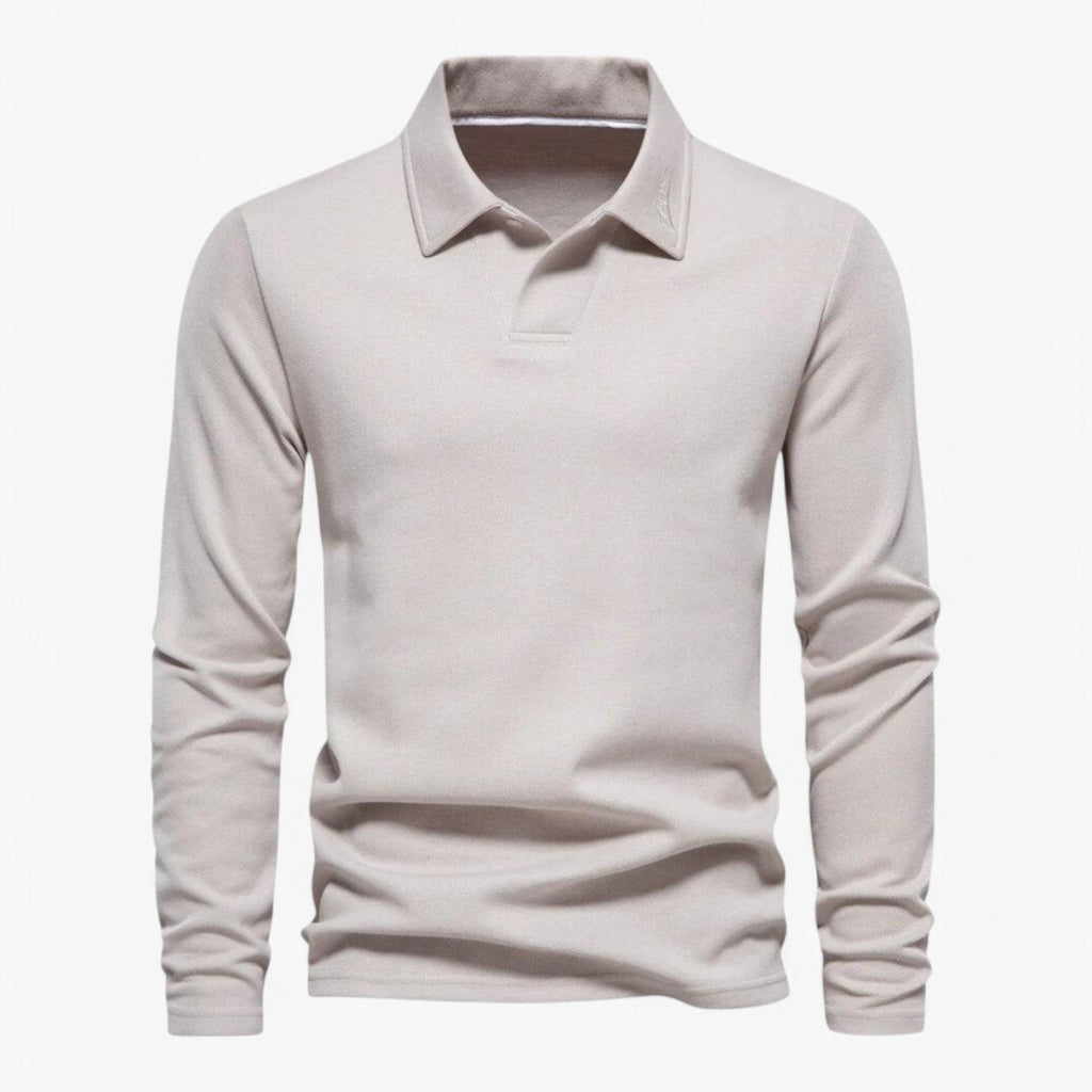 Polo de algodón con cuello clásico y corte moderno