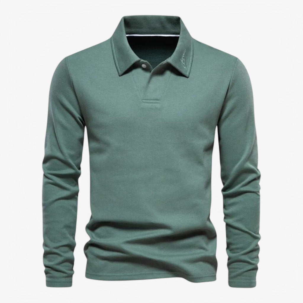 Polo de algodón con cuello clásico y corte moderno