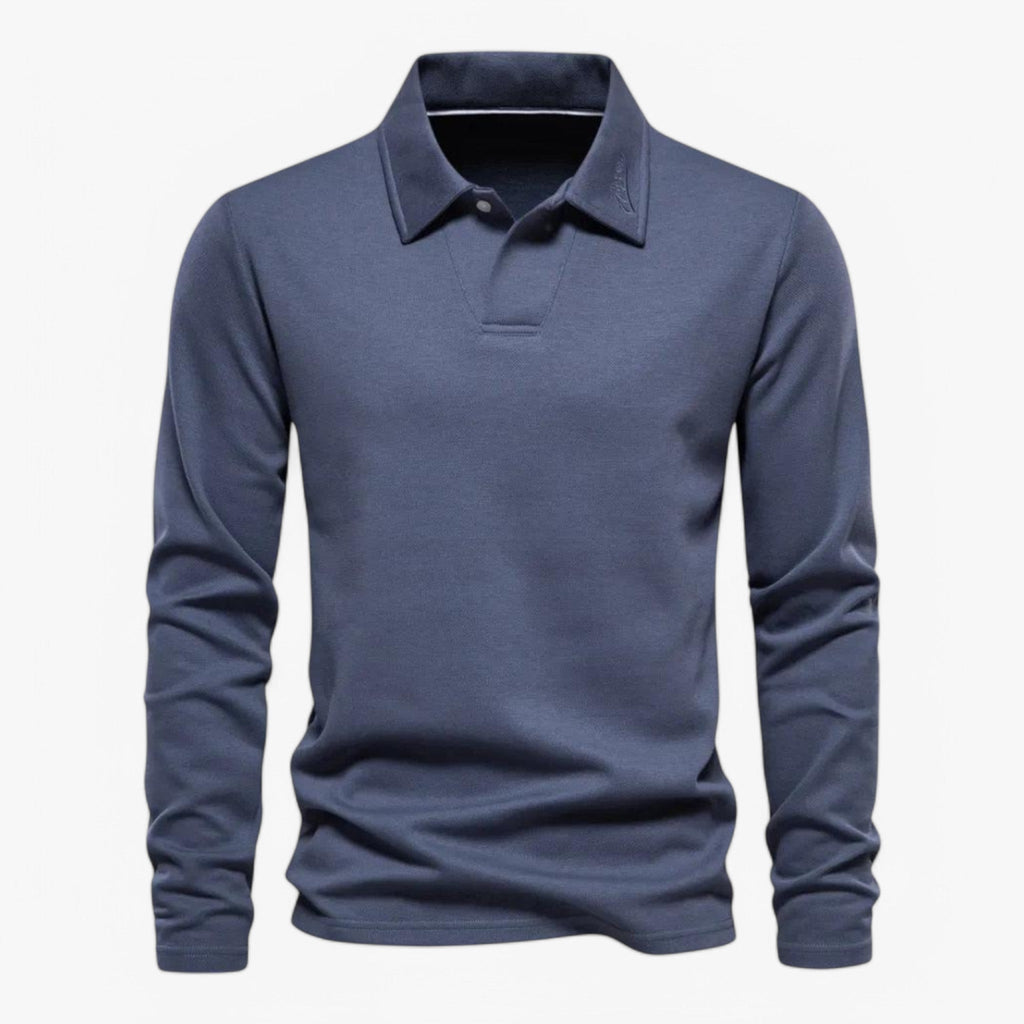 Polo de algodón con cuello clásico y corte moderno