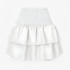 Boho High-Waisted Mini Skirt with Embroidered Trim