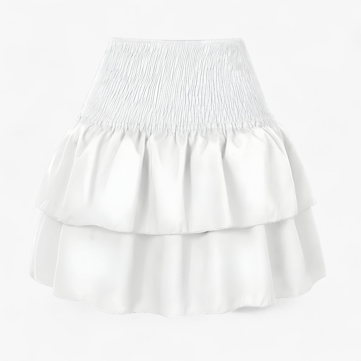 Boho High-Waisted Mini Skirt with Embroidered Trim