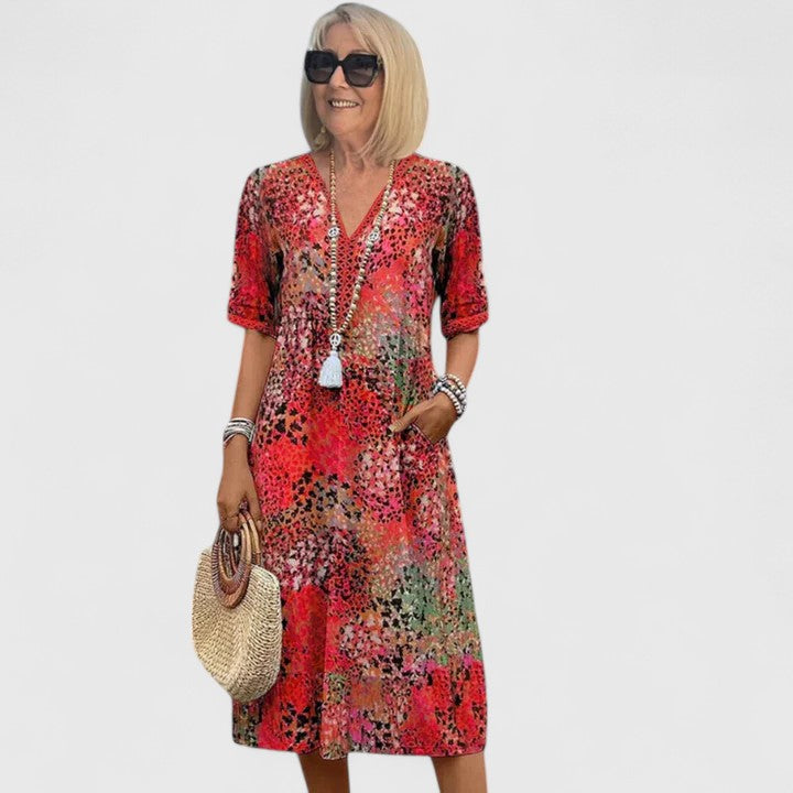 Lightweight Midi Dress with Flattering Fit