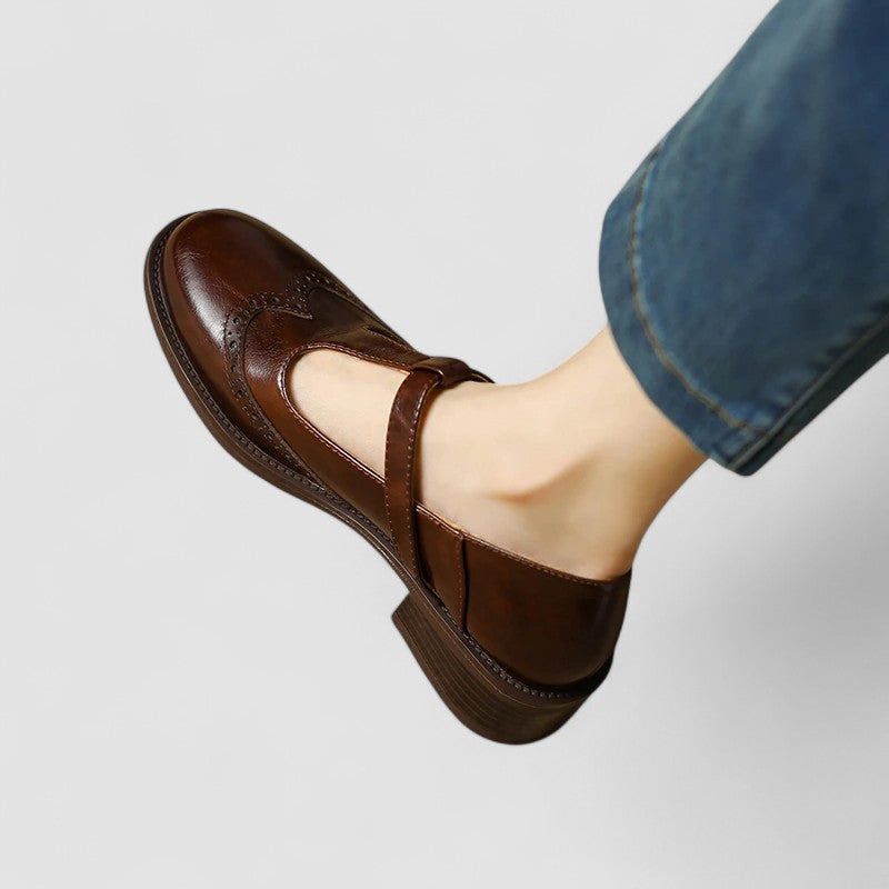 Mary Jane Flats with Cushioned Insole