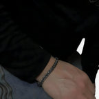 Handwoven Silver-Tone Bracelet for Men