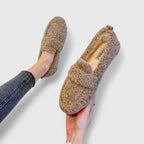 Lined Slip-On Loafers with Rubber Slip-Resistant Sole