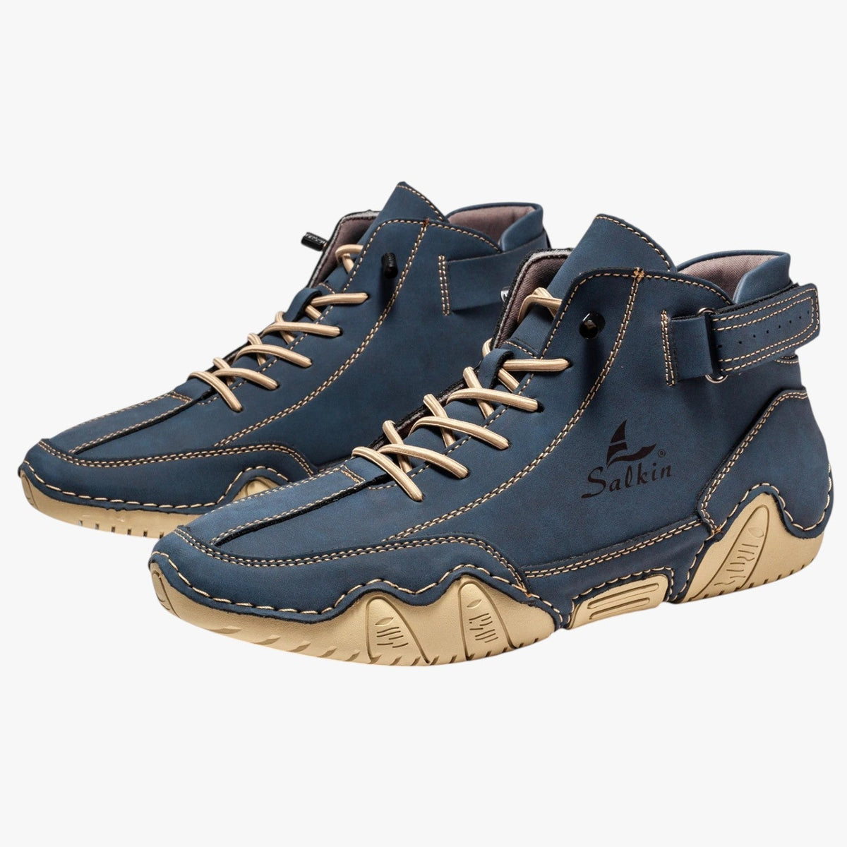 Zapatos artesanales de hombre en piel sintética transpirable con plantilla acolchada