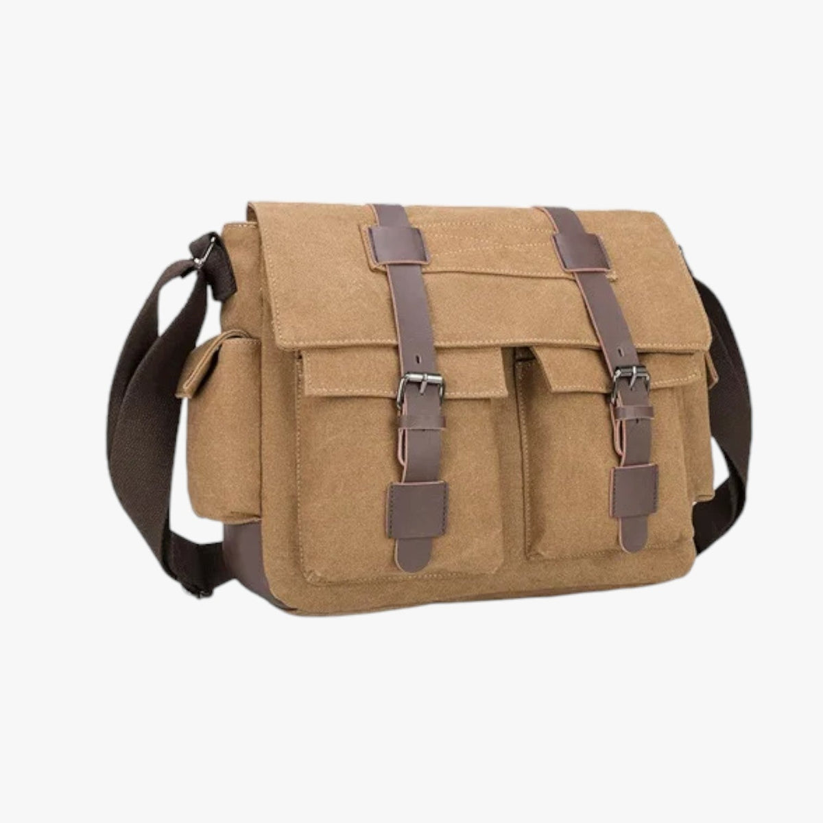Vintage crossbodyväska i canvas med justerbar rem