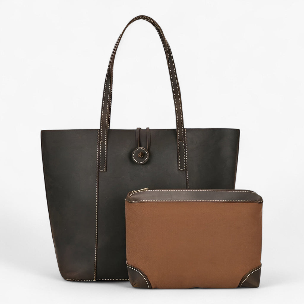 Bolso de hombro ligero de piel sintética hecho a mano con silueta retro