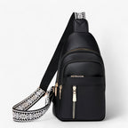 Compact PU Leather Chest Bag with Adjustable Strap