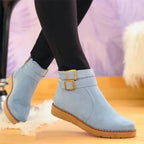Flat Ankle Boots with Zip Fastening
