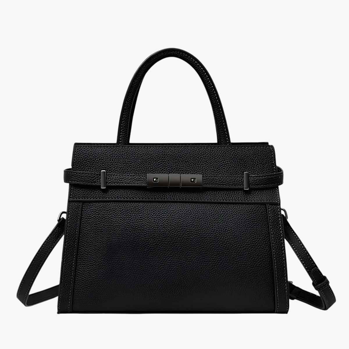 Structured Handbag with Soft Handles