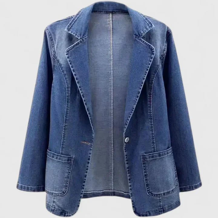 Denim Blue Jacket with Casual Chic Line