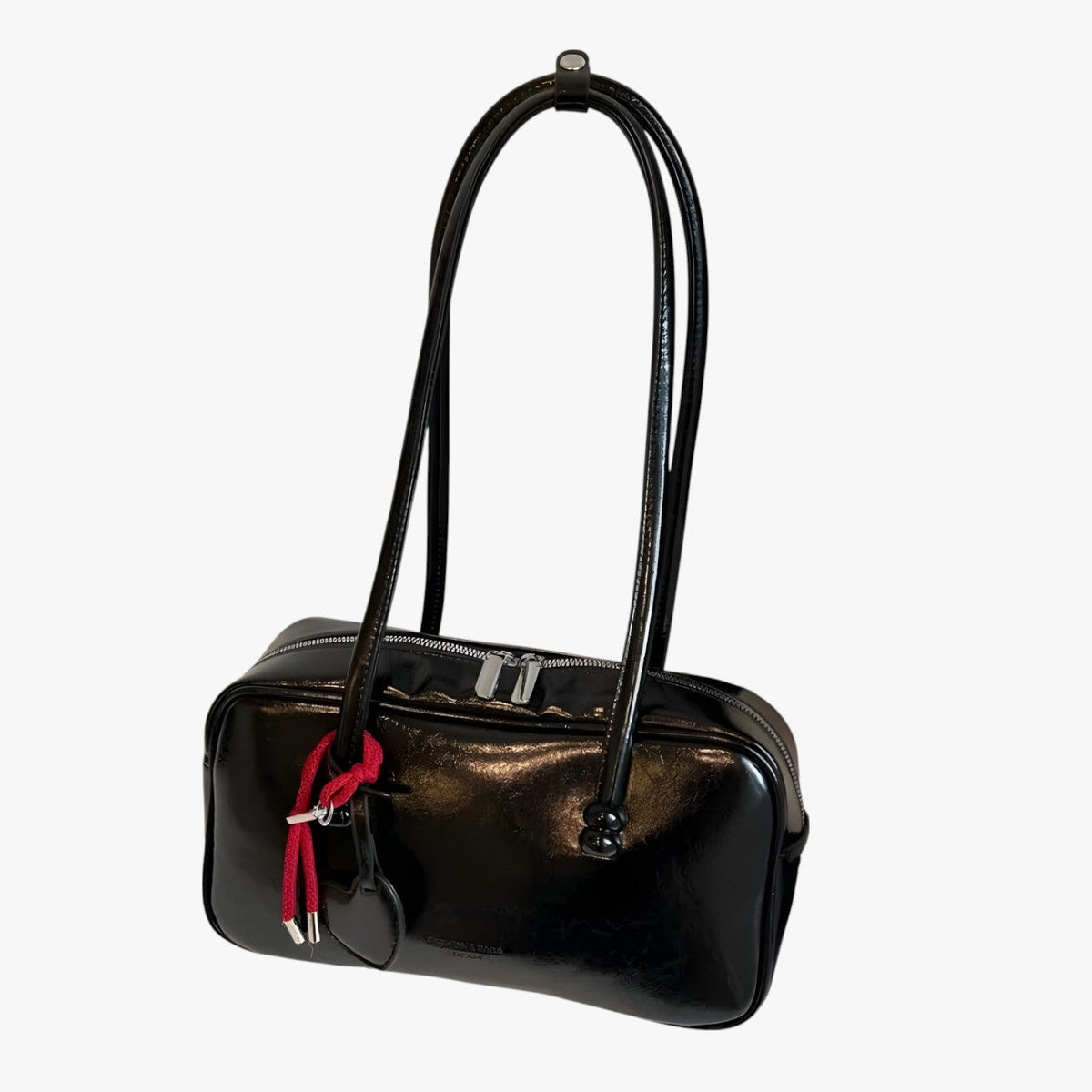 Vintageinspirerad strukturerad arbetsväska i tote-modell