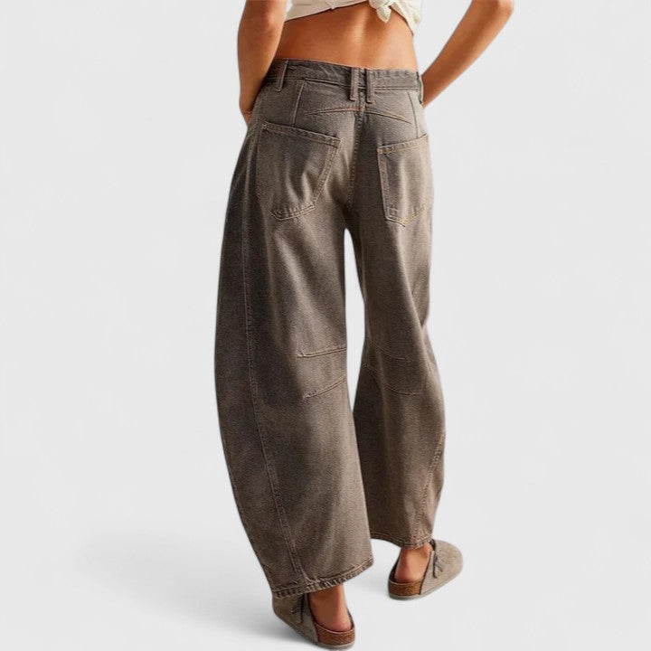 Wide Leg Trousers with Elongating Relaxed Fit