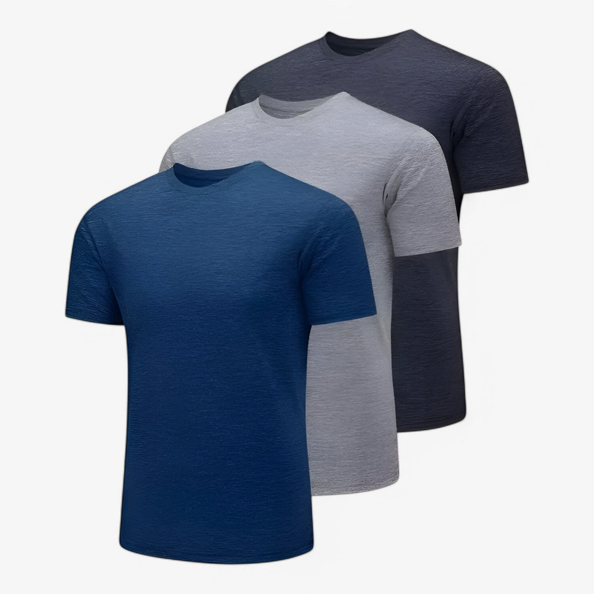 Trepack T-shirts i bomull med rund halsringning för sommaren