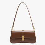 Faux Leather Baguette Bag with Adjustable Strap