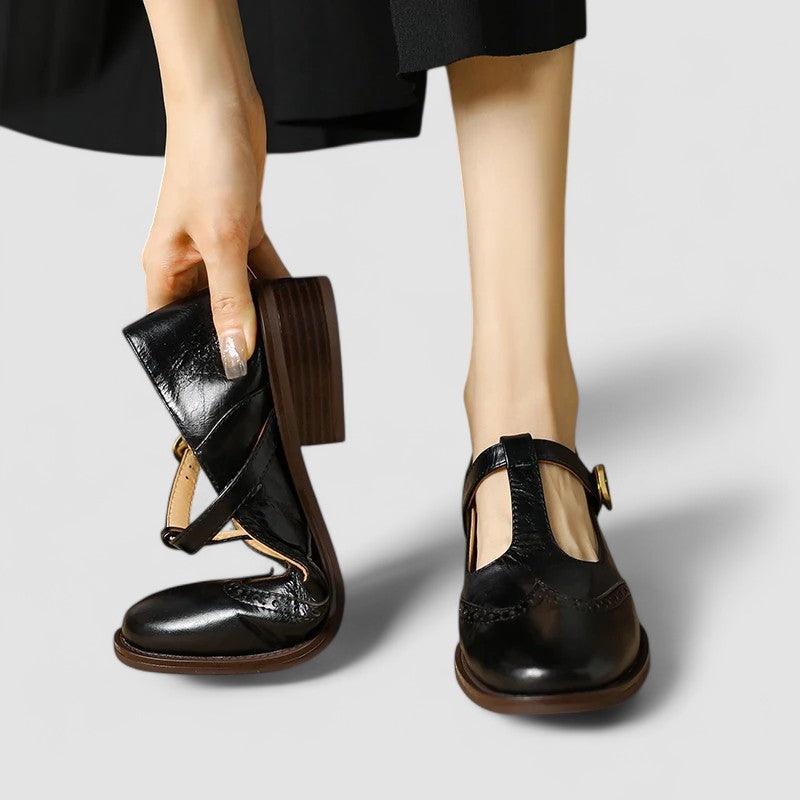 Mary Jane Flats with Cushioned Insole