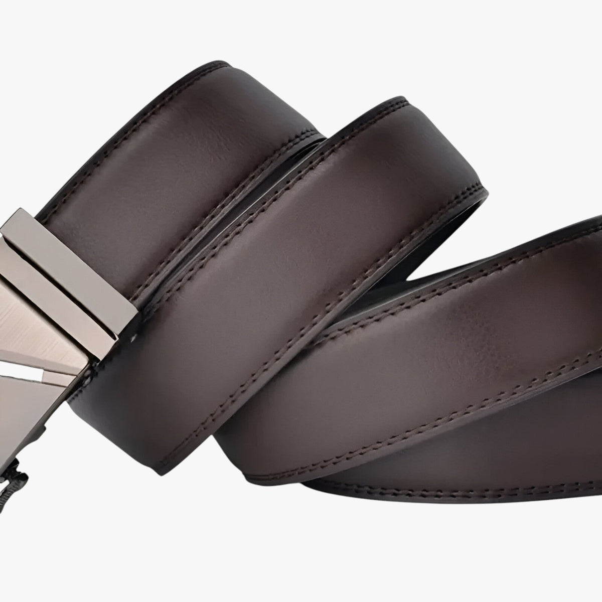 Soft Faux Leather Belt with Automatic Click Buckle