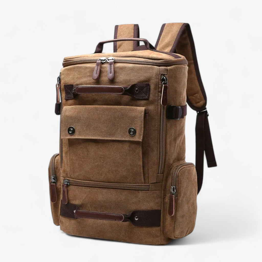 Vintage Canvas Backpack with Laptop Compartment