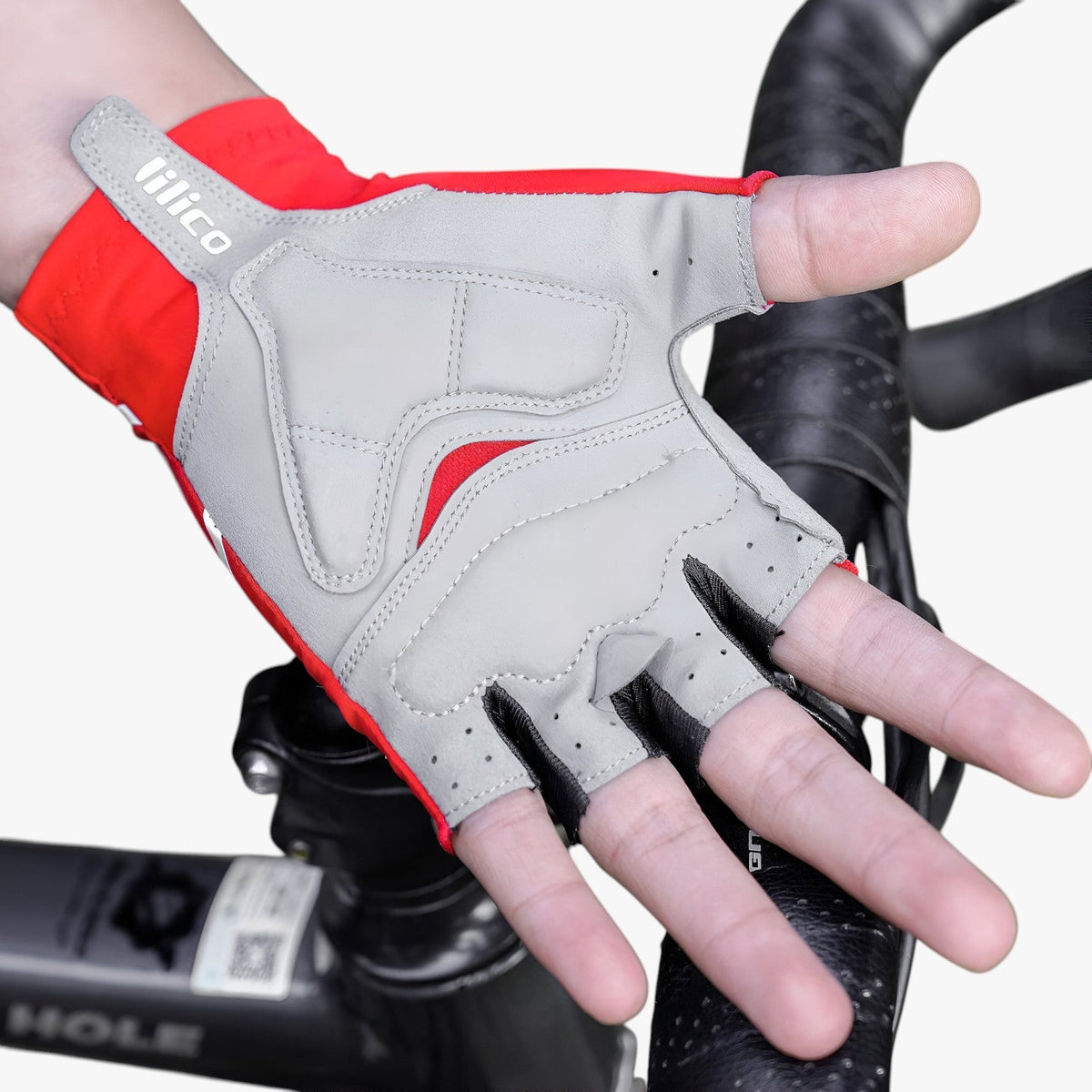 Guantes de ciclismo de medio dedo con paneles de malla transpirable