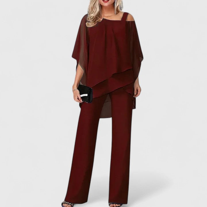 Two Piece Trouser Set with Versatile Styling