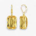 Gemstone Dangle Earrings with Gold and Silver Accents