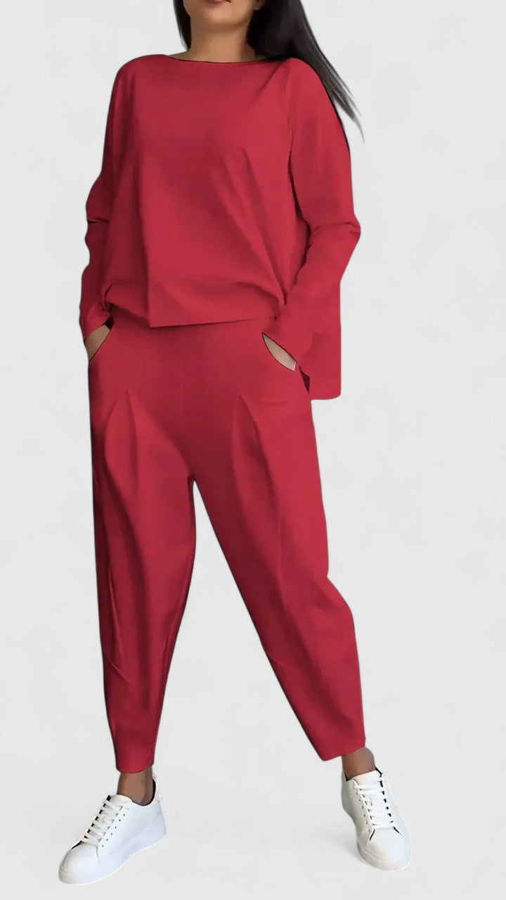 Comfortable Two Piece Set with Relaxed Cut