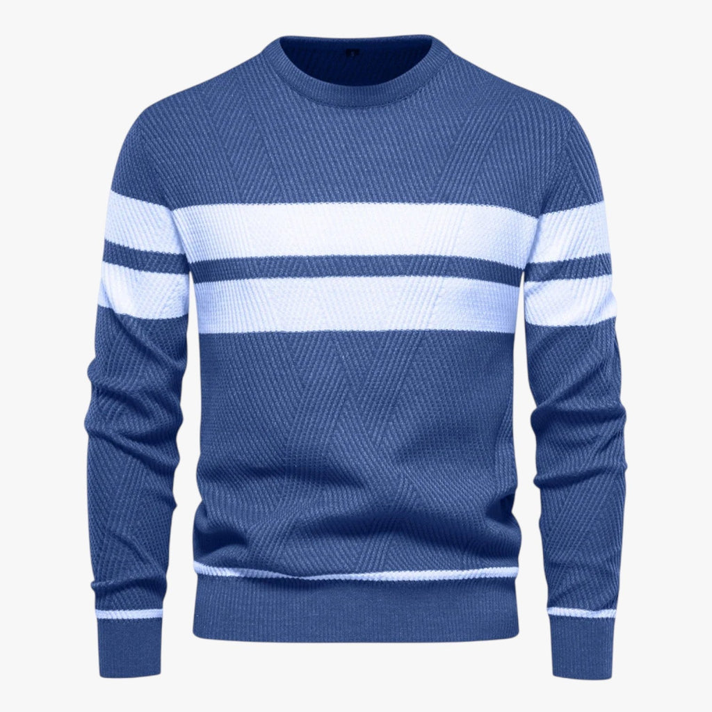 Slim-Fit Autumn Sweater with Subtle Floral Print