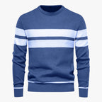 Slim-Fit Autumn Sweater with Subtle Floral Print