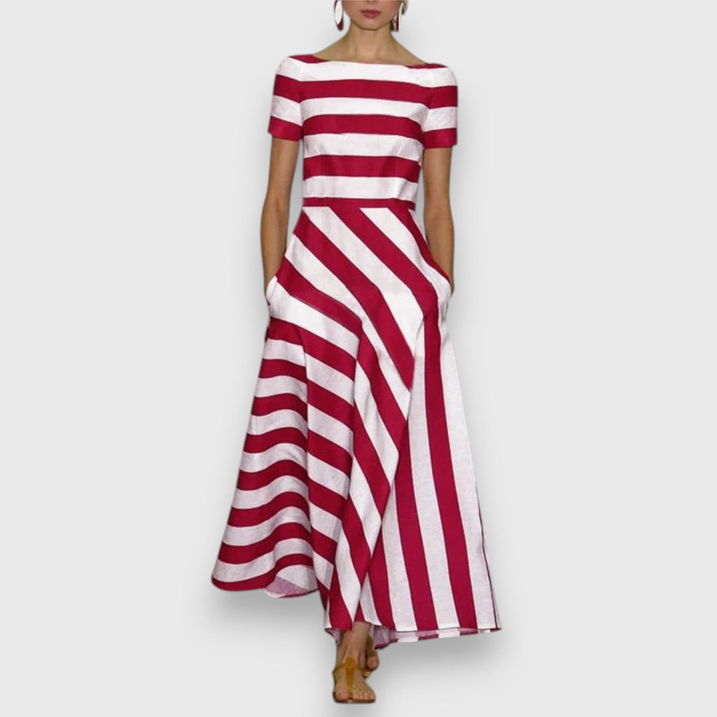 Elegant Cut Dress with Defined Waistline