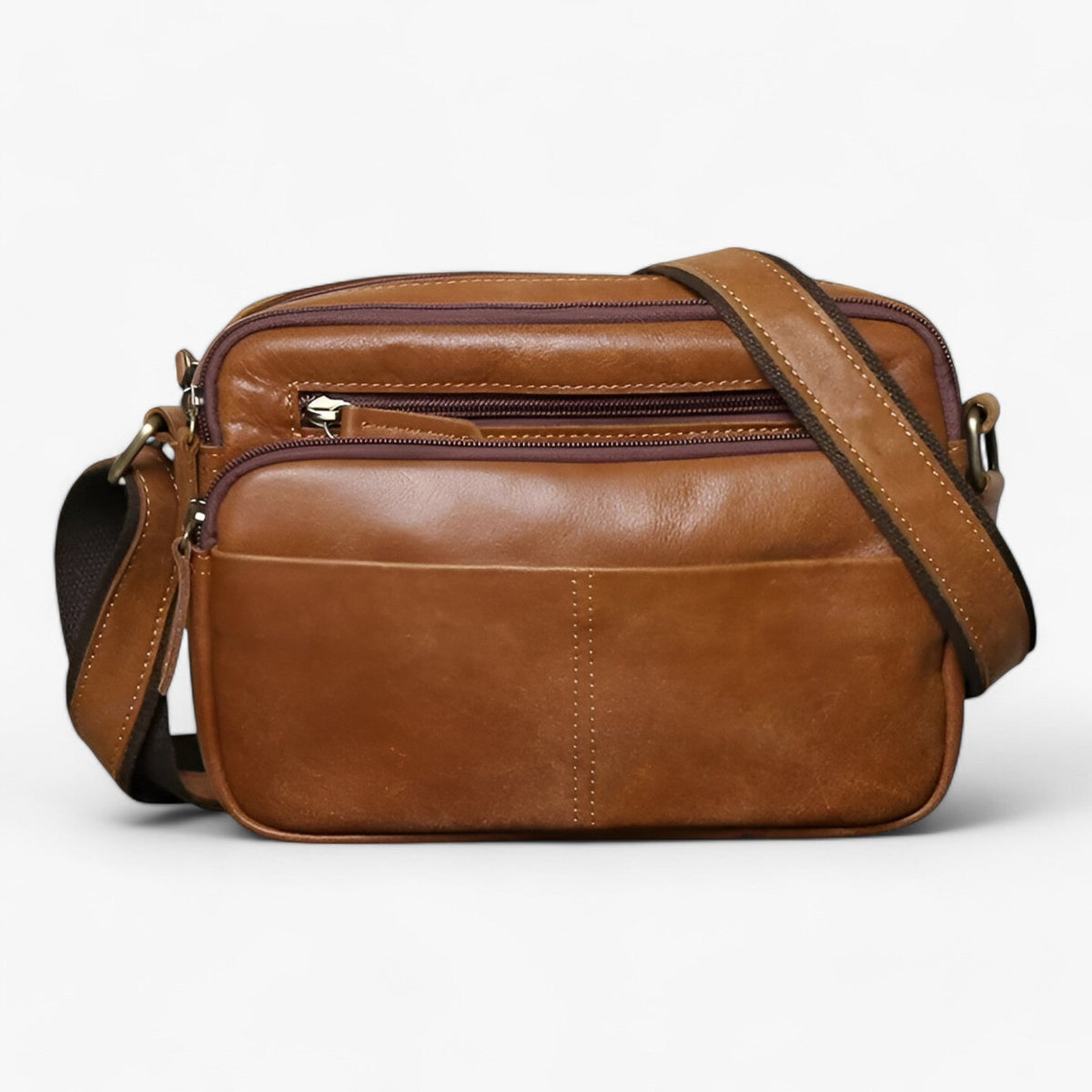 Matte Finish Shoulder Bag with Multiple Compartments