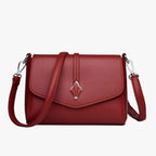 Structured PU Leather Shoulder Bag with Adjustable Strap