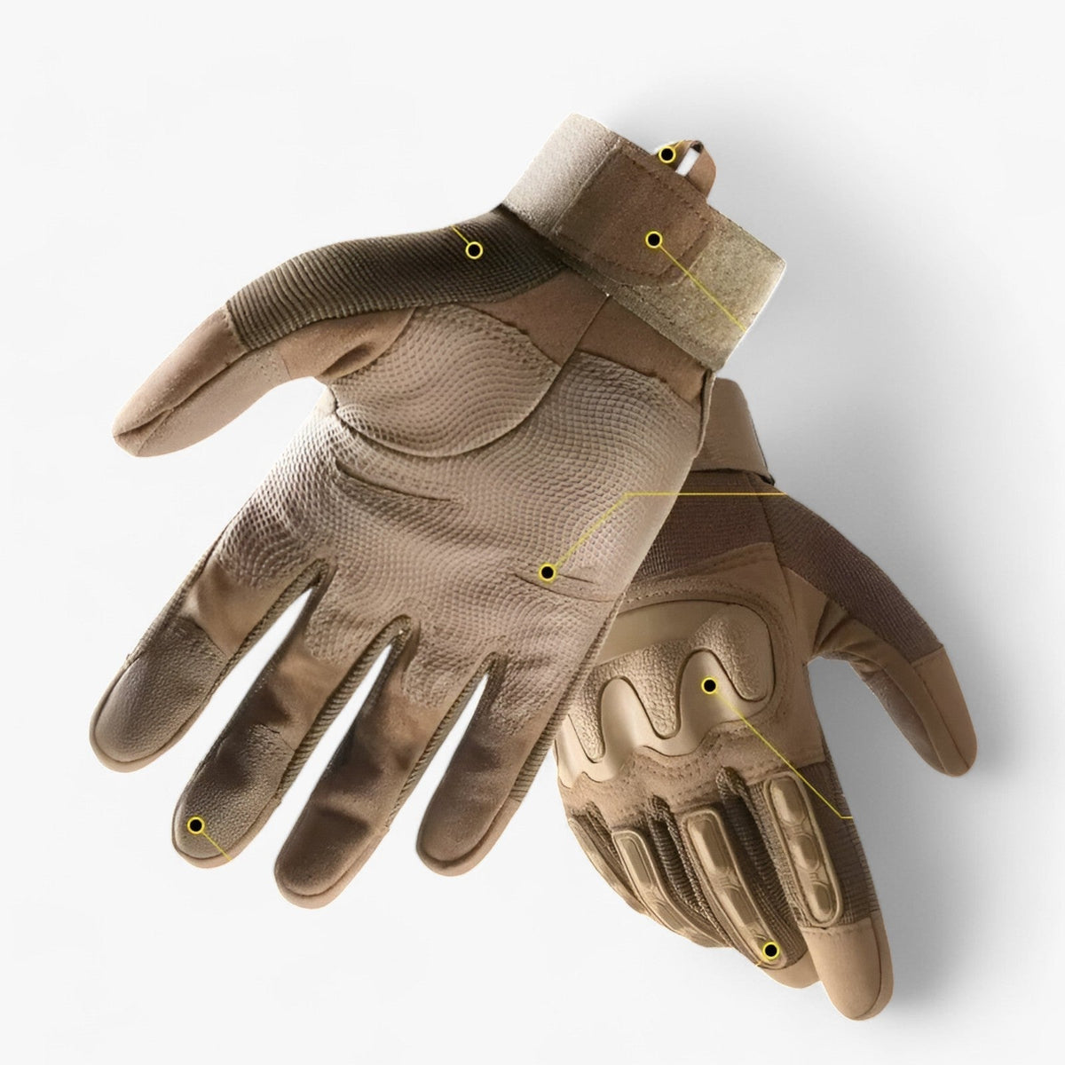 Tactical work gloves with touchscreen compatibility