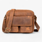 Faux Leather Messenger Bag for Work and Travel