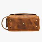 Faux Leather Toiletry Bag with Water-Resistant Interior