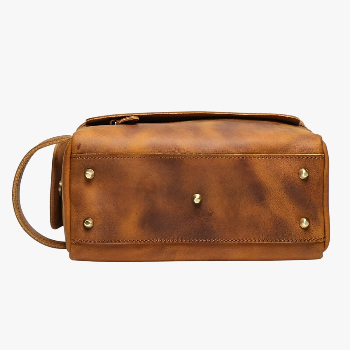 Faux Leather Toiletry Bag with Water-Resistant Interior