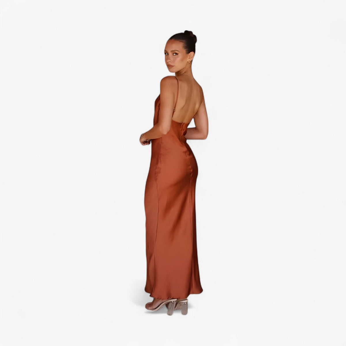 Flowing Silk Maxi Dress for Evening Occasions