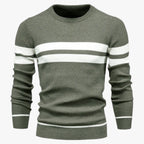 Slim-Fit Autumn Sweater with Subtle Floral Print